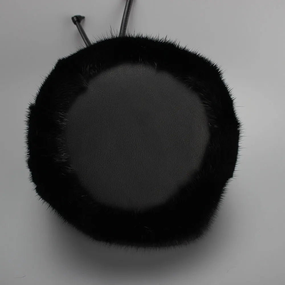 Real mink fur bucket handbag for women, luxury fluffy crossbody bag by HSF Marketplace, perfect for winter evening and casual wear.