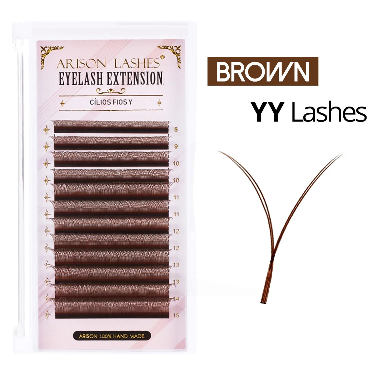 Arison 3D-6D W-Shape false eyelash extensions for creating volume fans bent lash fibers bent lash fibers