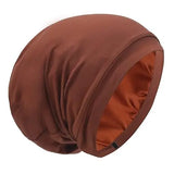 Adjustable satin-lined sleep bonnet for hair protection by HSF Marketplace