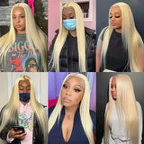 250% density blonde bone straight human hair wig for women by HSF Marketplace