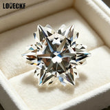 D Color Snowflake Cut Moissanite Loose Gemstones 2.5-7.0ct VVS1 for Ring Pendant Earrings DIY Jewelry Making
