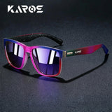 Husband and wife wearing 2026 Karos polarized fishing sunglasses with TAC lenses, UV400 protection, cycling, driving, hiking activities