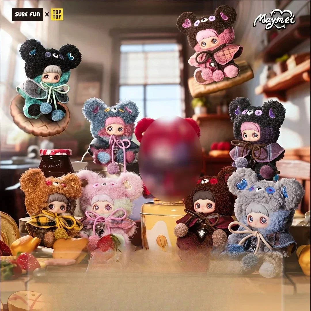 Maymei Tiny Bear Cookie Series blind box collectible plush figure desktop ornament toy