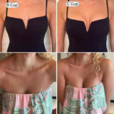 Double-sided adhesive push-up breast pads for women by HSF Marketplace, beige silicone bra inserts