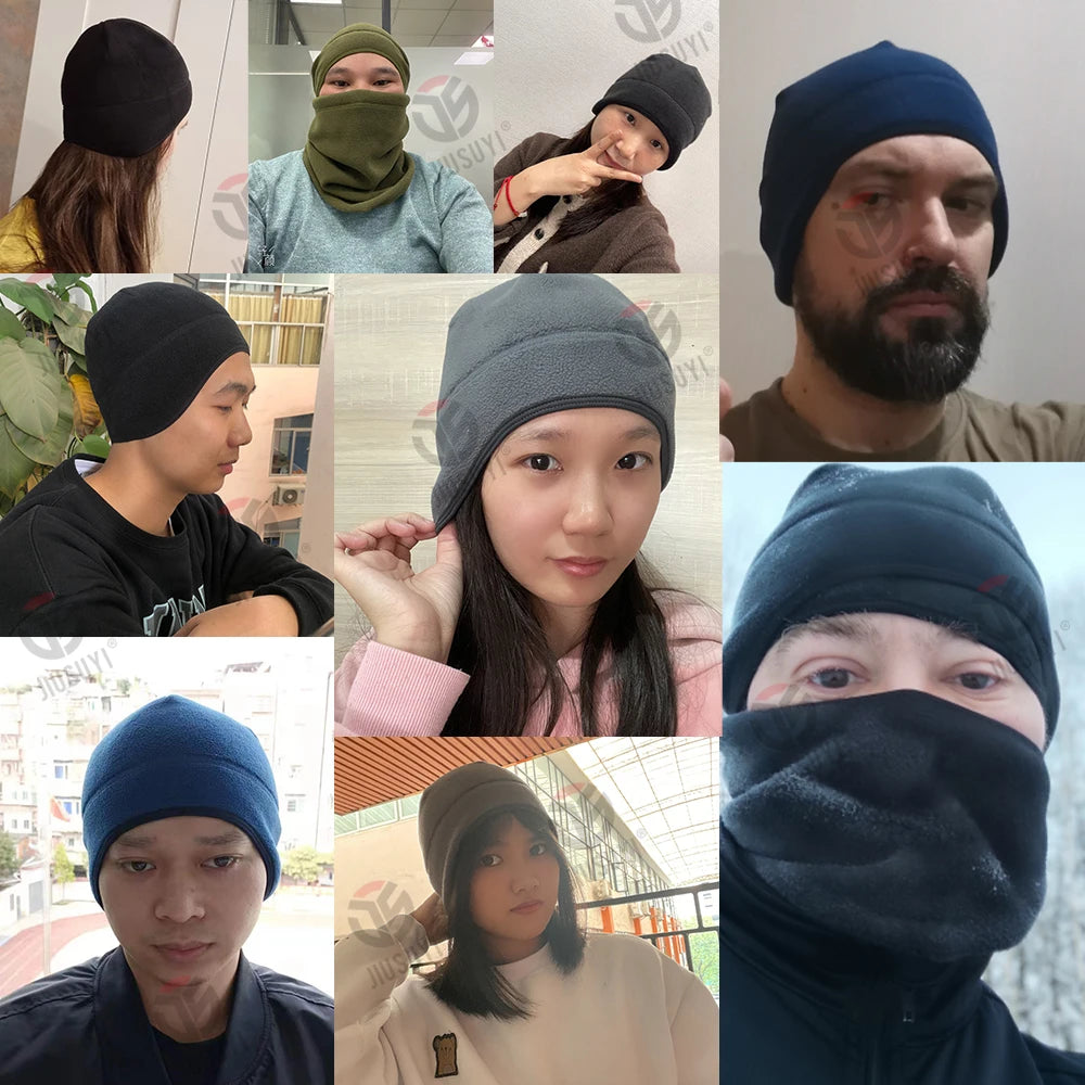 Women's winter fleece beanie hat by HSF Marketplace with windproof ear-covering design for skiing and snowboarding