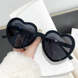 Pink love heart-shaped sunglasses for women with big frame design, UV400 protection, vintage style, outdoor fashion eyewear by HSF Marketplace