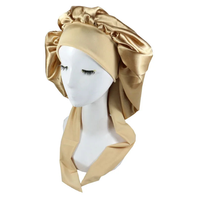 Satin sleeping cap for women, HSF Marketplace hair care bonnet nightcap in smooth satin fabric