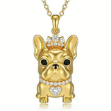 Cute beagle pendant necklace, elegant dog lover jewelry in a classic design