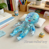 Clear Doll Fidget Toy, Sequin Filled Interior, Anxiety Relief Toy for Students