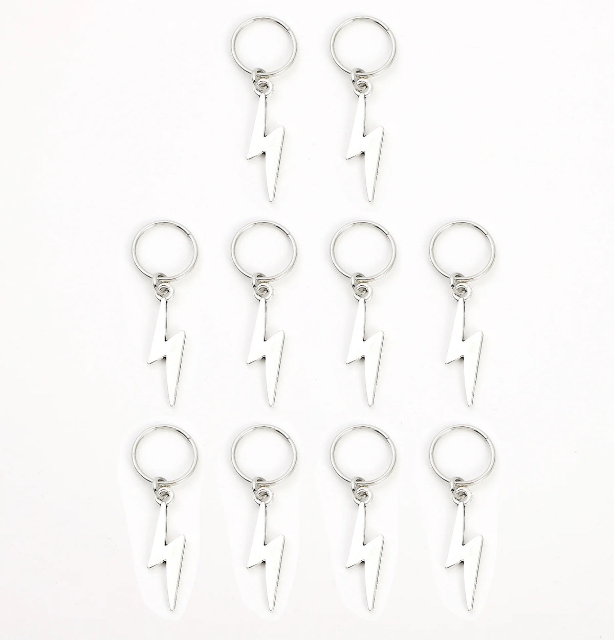 Silver star pearl hair braid dreadlock beads, 10-pack hair styling accessories by HSF Marketplace