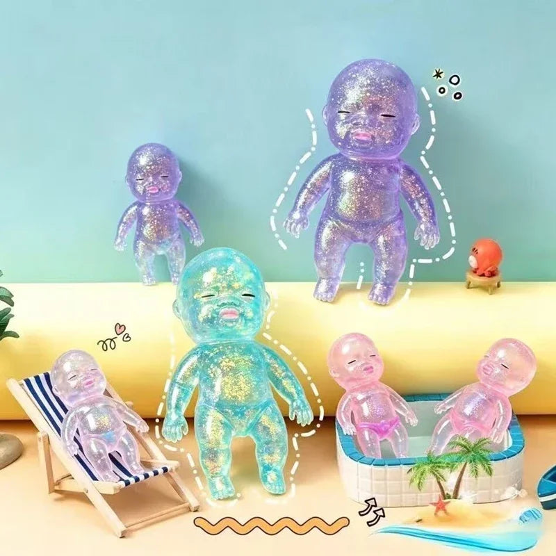 Cute baby shape anti-stress squeeze toy by HSF Marketplace for sensory play and relaxation