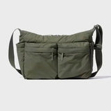 Stylish nylon multi-pocket messenger bag for women by HSF Marketplace, black crossbody handbag with adjustable strap