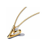 Elegant Valentine's Day silver necklace with a heart and bow design, featuring zircon stones, for women’s fine jewelry and special occasions.