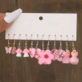 Cute cartoon duck dangle earrings set for girls by HSF Marketplace