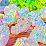 Natural white agate raw stone crystal for healing and home decor, HSF Marketplace