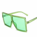 Square women's sunglasses with clear lenses and plastic frames, UV400 protection, stylish eyewear for driving and outdoor wear.