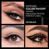 9-piece black gel eyeliner pencil kit with smooth-gliding, waterproof, sweat-resistant formula for makeup beginners