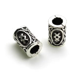 10Pcs/Lot Viking Rune Beads Alloy Tube Spacer Beads Hair Braid Beard Dreadlock Beads Knife Beads Pendant for DIY Jewelry Making