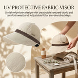 Women's large-brim summer sunhat by HSF Marketplace with adjustable visor for beach travel and UV protection