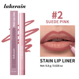 HSF Marketplace stain lip liner pencil with 8 waterproof, long-lasting matte nude shades for precise lip shaping and contouring.