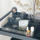 Multi-Compartment Water Ripple Lash Extension Storage Box  Divided Desktop Makeup Organizer for Cosmetics & Eyelash Beauty Tools