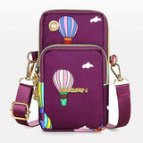 HSF Marketplace women's crossbody mobile phone bag with three layers, mini purse, coin pocket, and shoulder strap for everyday use
