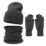 Warm knit beanie, scarf and gloves set for men and women by HSF Marketplace