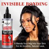 GOIPLE Lace Wig Adhesive, 30s Quick-Drying Super Firm Hold Glue, Twin Bottle Set with Two 120 ml Bottles for Lace Wigs, Closures and Toupees