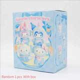 Sanrio Family Fox Island blue flutter vinyl plush blind box featuring Hello Kitty and Kuromi pendants