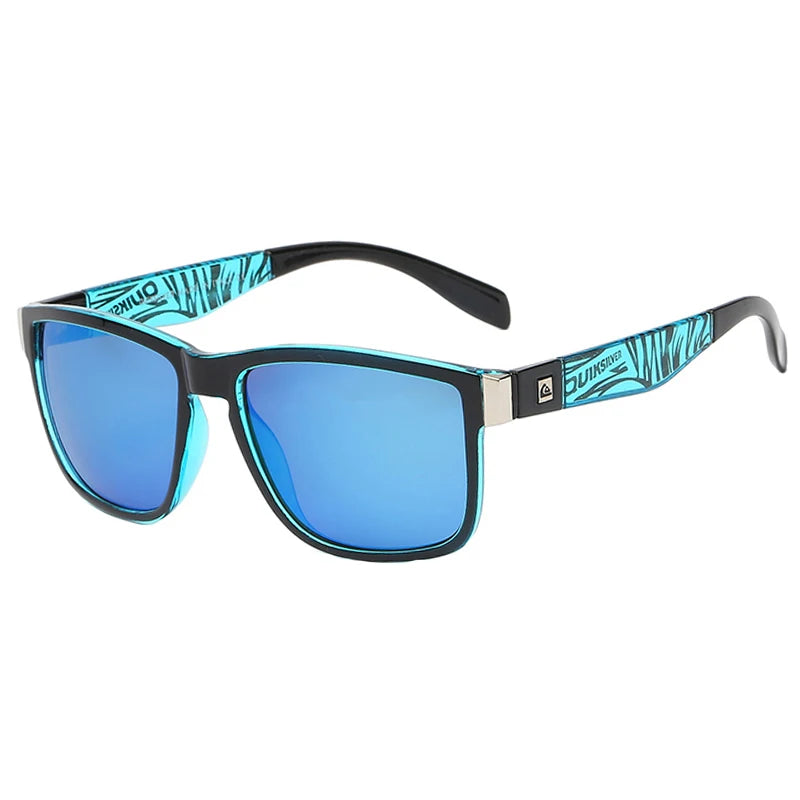 Classic 056 square sunglasses by HSF Marketplace with mirror lenses, UV400 protection, ideal for travel, driving, and outdoor sports.