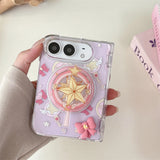 Korean cute pink bowknot folding phone case for iPhone Duo by HSF Marketplace