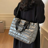 Women's cotton tote bag by HSF Marketplace, versatile autumn winter handbag with spacious design