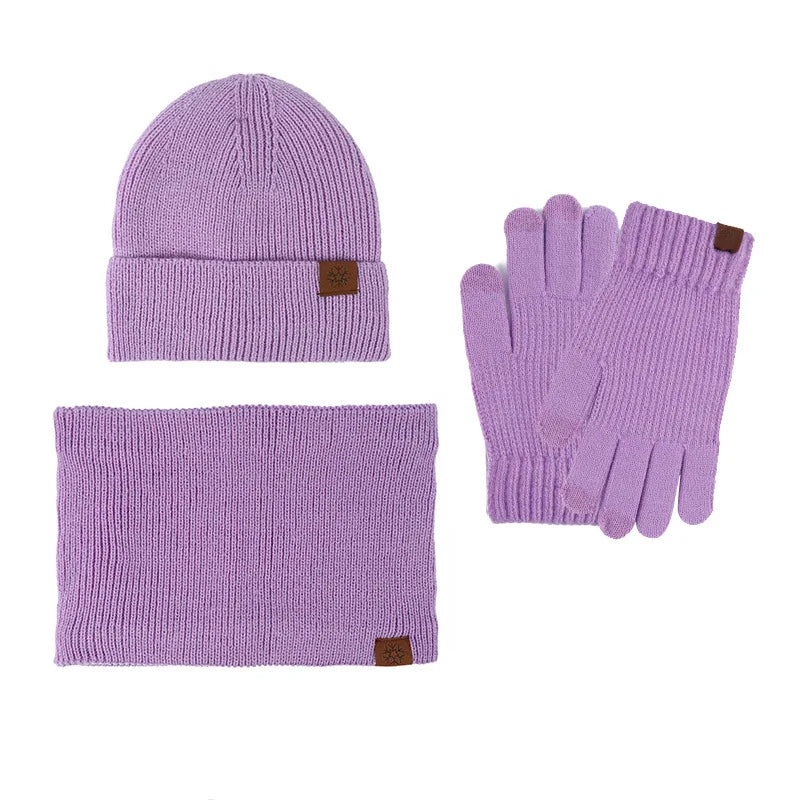Women's winter scarf, hat and glove set with warm plush lining by HSF Marketplace