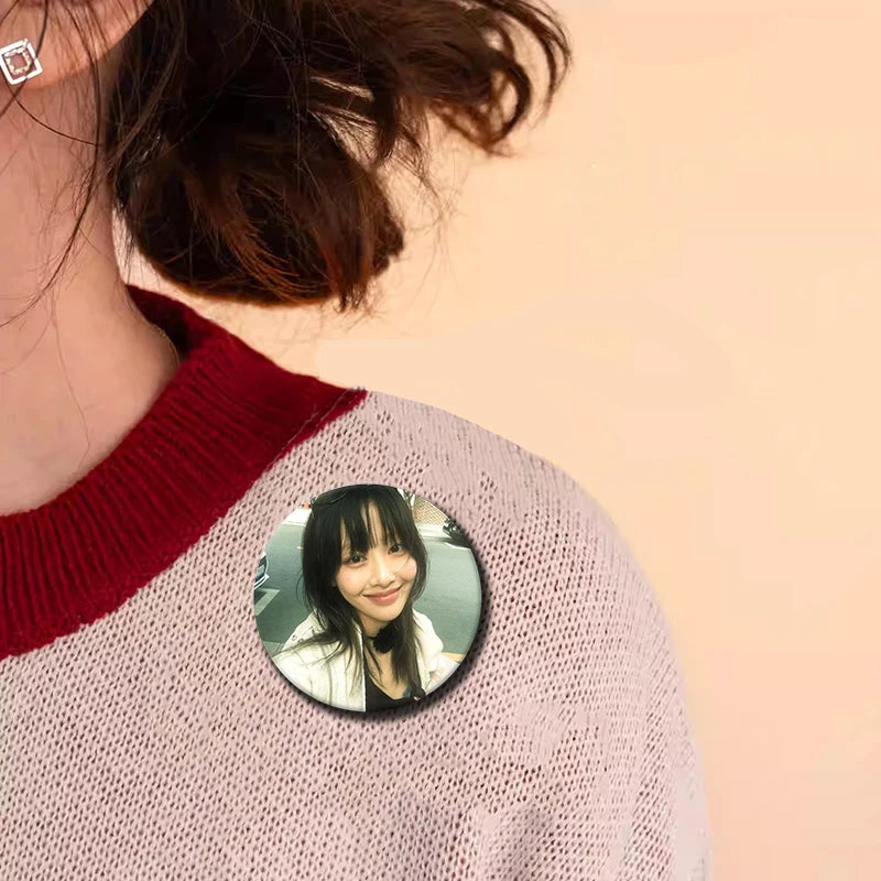 Kpop YVES soft button pins for LOONA fans, cute K-Culture accessories by HSF Marketplace