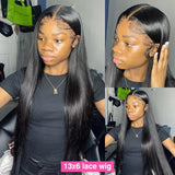 30 40 Inch 250 Density Bone Straight 13X6 Hd Lace Frontal Wig 13X4 Transparent Lace Front Pre Plucked Human Hair For Women
