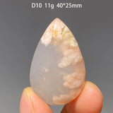 Pure Natural Madagascar Cherry Blossom Agate Water Drop Pendant Drilled Hole Healing Energy Crystal Home Decor DIY Jewelry Gift
