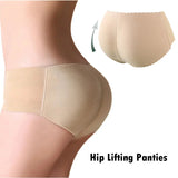 Women’s seamless butt lifter padded panties with breathable mesh, hip enhancer push-up shapewear underwear