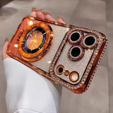Glitter magnetic phone case for iPhone 14 Pro Max with raised lens protection, HSF Marketplace brand