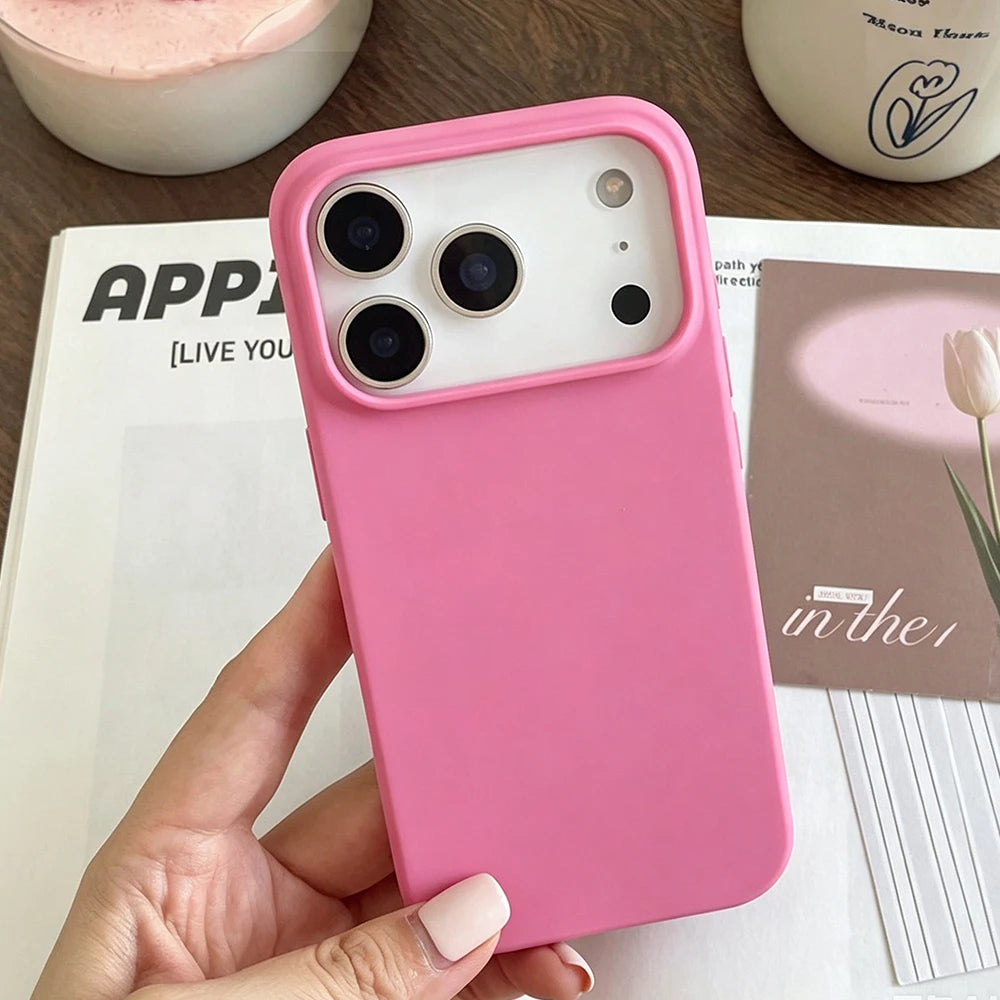 Pink minimalist soft phone case for iPhone 18 to 11 by HSF Marketplace