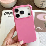 Pink minimalist soft phone case for iPhone 18 to 11 by HSF Marketplace