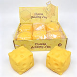 5cm Cheese Squishy Stress Ball Squeeze Toys Soft Squeeze Stress Relief Fidget Toys Desk Decor Decompression Toy Gift for Adults