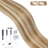 Kiikiigirl PU clip-in hair extensions, 100% Remy human hair seamless weft for women