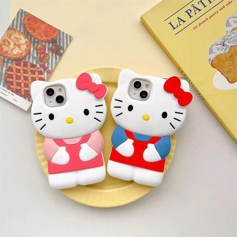 Hello Kitty bow 3D cartoon soft silicone phone case for iPhone by HSF Marketplace