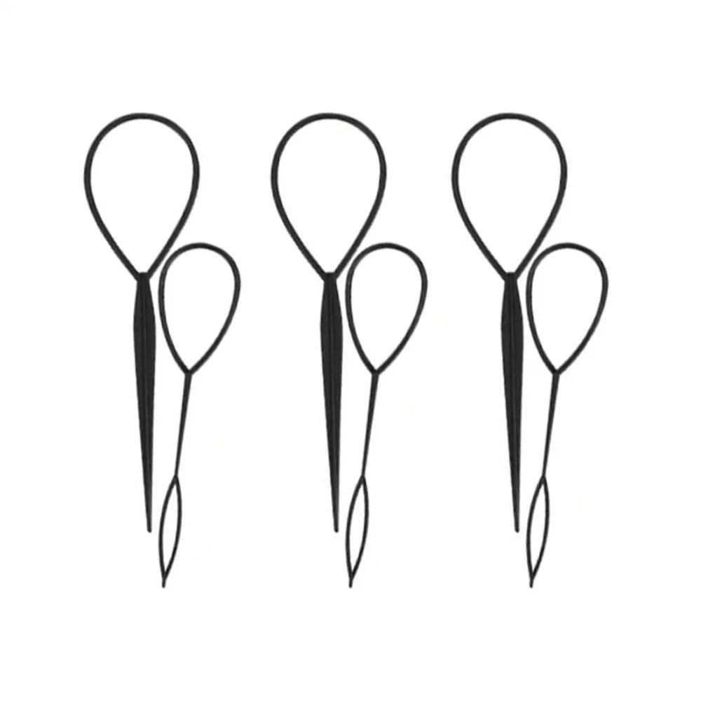 Plastic magic pull hair pin clip from HSF Marketplace, designed for creating braids, ponytails, and stylish hair styles.