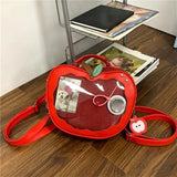 Cute apple shape ita bag for anime pins, kawaii crossbody handbag by HSF Marketplace