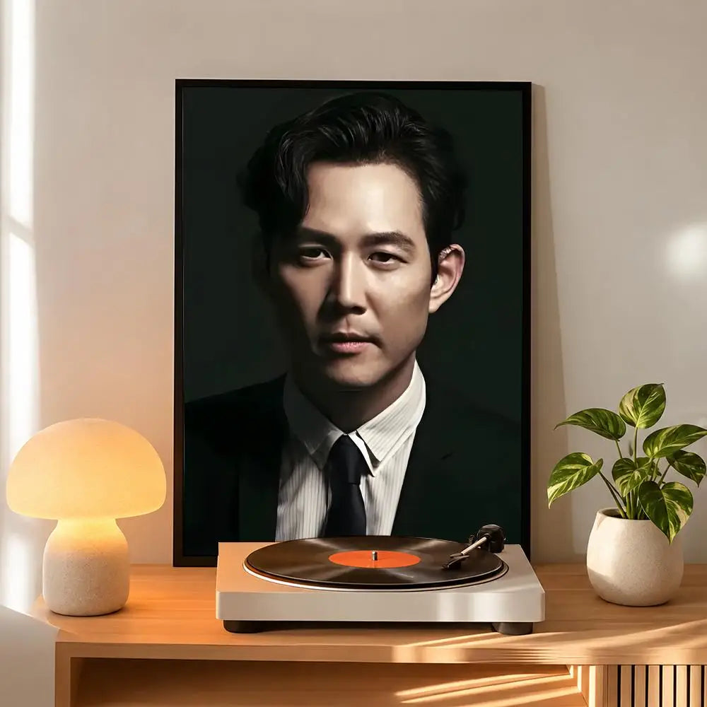 Lee Jung-jae portrait art poster for home decor, K-culture wall art by HSF Marketplace