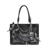 Y2K butterfly spider web chain handbag, vintage gothic tote by HSF Marketplace