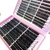 Faux Mink Eyelashes 540Cluster C Curled 9-16mm mixed natural 3D Russian strip eyelash extension by HSF Marketplace for makeup and beauty