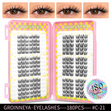Natural eyelash clusters, 320-piece volume mixed tray of false lashes by HSF Marketplace