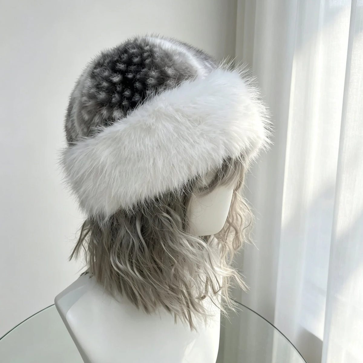 Kawaii deer spots faux fur winter hat, scarf and gloves set by HSF Marketplace